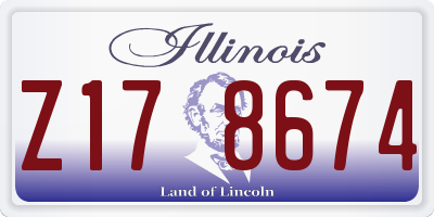 IL license plate Z178674