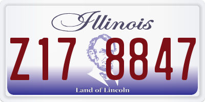 IL license plate Z178847
