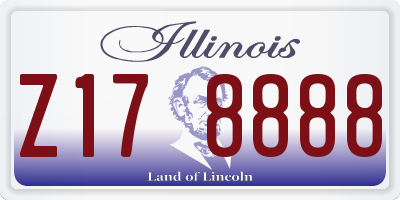 IL license plate Z178888