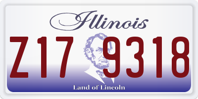 IL license plate Z179318