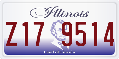 IL license plate Z179514