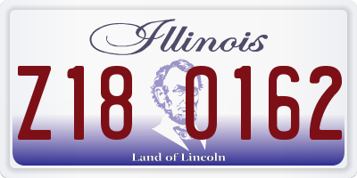 IL license plate Z180162