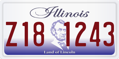 IL license plate Z181243