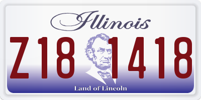 IL license plate Z181418