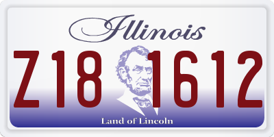 IL license plate Z181612