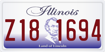 IL license plate Z181694