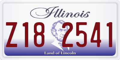 IL license plate Z182541