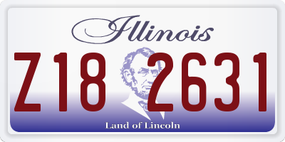 IL license plate Z182631