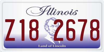 IL license plate Z182678