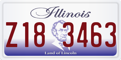 IL license plate Z183463