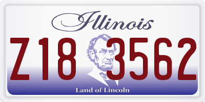 IL license plate Z183562