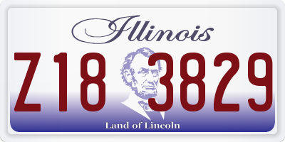 IL license plate Z183829
