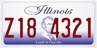 IL license plate Z184321