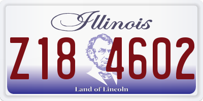 IL license plate Z184602