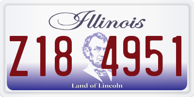 IL license plate Z184951