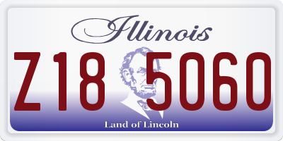IL license plate Z185060