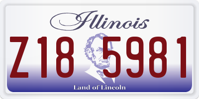 IL license plate Z185981