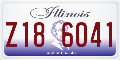 IL license plate Z186041