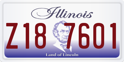IL license plate Z187601