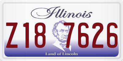 IL license plate Z187626