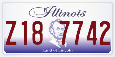 IL license plate Z187742