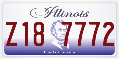IL license plate Z187772