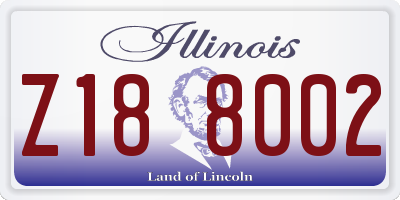 IL license plate Z188002