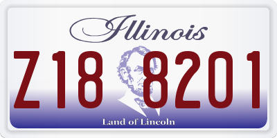 IL license plate Z188201