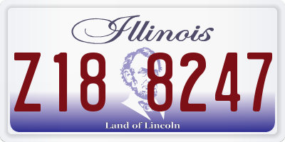 IL license plate Z188247