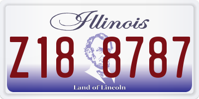 IL license plate Z188787