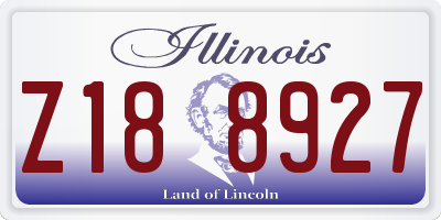 IL license plate Z188927