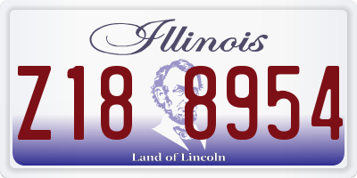 IL license plate Z188954