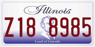IL license plate Z188985