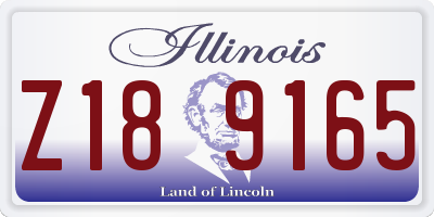 IL license plate Z189165