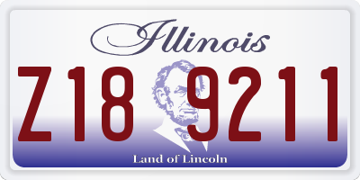 IL license plate Z189211
