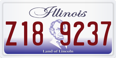 IL license plate Z189237