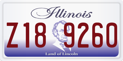 IL license plate Z189260