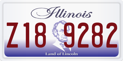 IL license plate Z189282