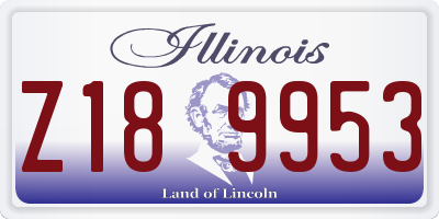 IL license plate Z189953