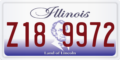 IL license plate Z189972