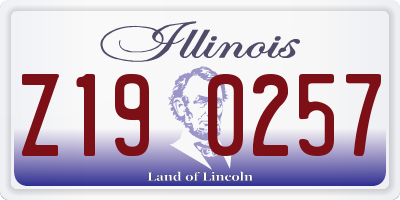 IL license plate Z190257