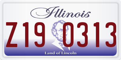 IL license plate Z190313