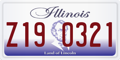 IL license plate Z190321