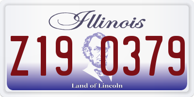 IL license plate Z190379