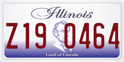IL license plate Z190464