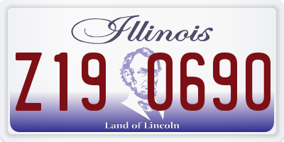 IL license plate Z190690