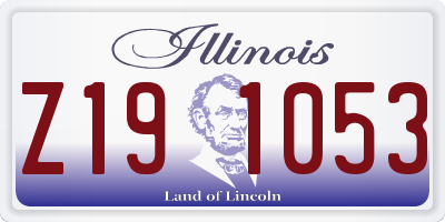 IL license plate Z191053