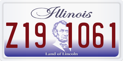 IL license plate Z191061