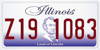 IL license plate Z191083