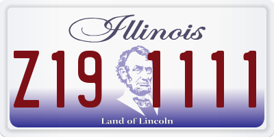 IL license plate Z191111